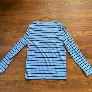 Nautica Men’s Medium Baby Blue Striped Long Sleeve Shirt